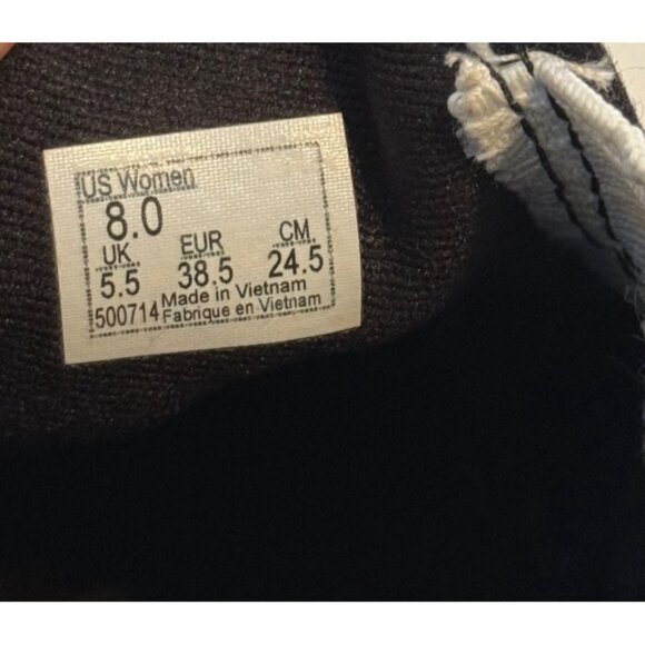 SIZE 8 WOMENS Vans Asher Ditsy Floral Black White Pink Slip-On Sneakers - Picture 4 of 10